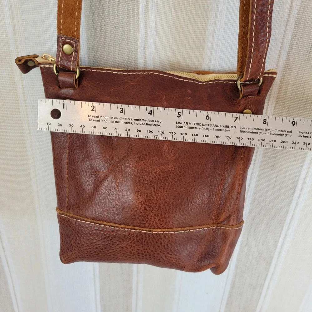 Portland Leather Goods‎ Crossbody Bag Purse Brown Boho Minimialist